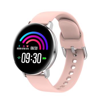 relógio redondo smartwatch rosa 3