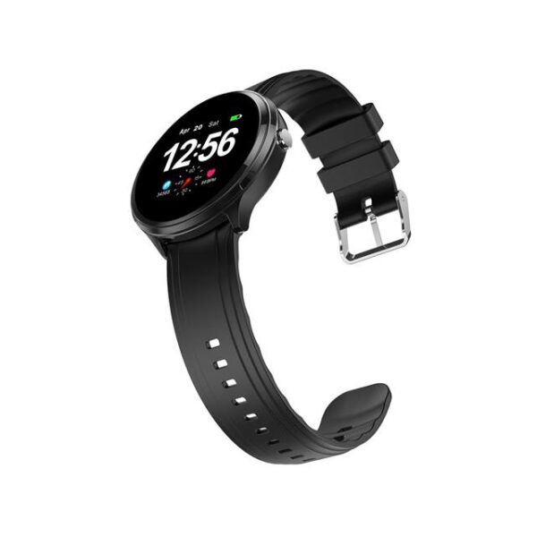 V12 smartwatch preto 2