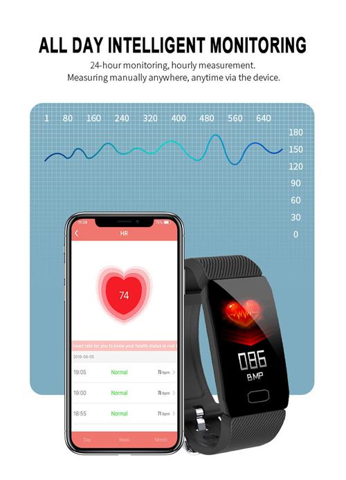 Q1 smart band heart rate 1