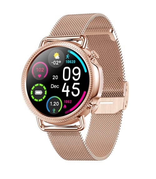 iSmarch V25 smartwatch dorado de moda