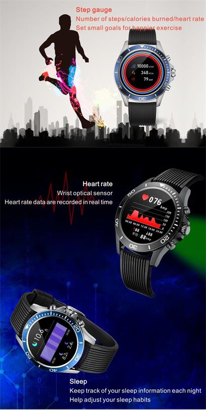 Hybrid watch with heart rate outlet monitor