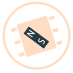 a micro processor chip with the word ws on it.